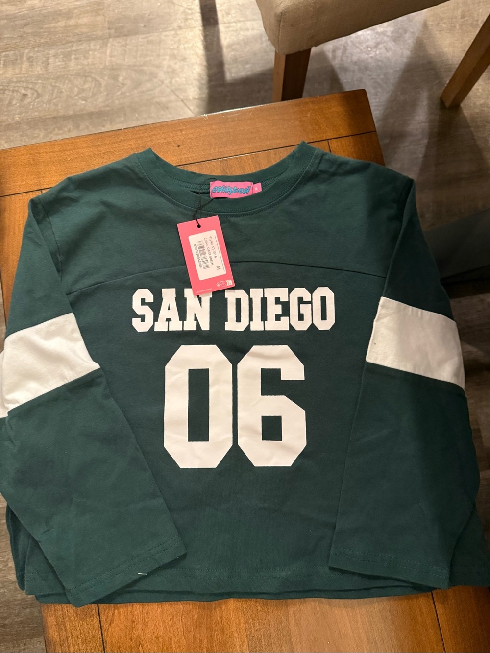 Edikted Forest Green Crewneck with White Lettering